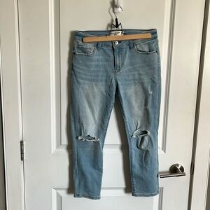 Super skinny ankle mid rise jeans